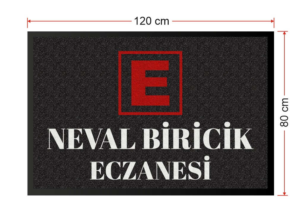 NEVAL BİRİCİK ECZANESİ 80X120 EBAT  LOGOLU HALI PASPAS  