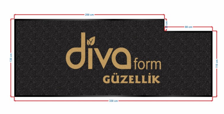 DİVA FORM 330X210 LOGOLU HALI PASPAS