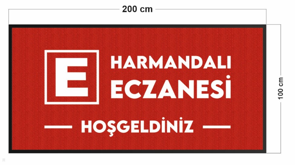 HARMANDALI ECZANESİ 200X100 LOGULU HALI PASPAS