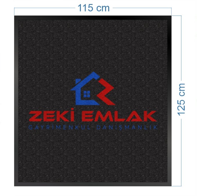 ZEKİ EMLAK 115X125 LOGOLU HALI PASPAS