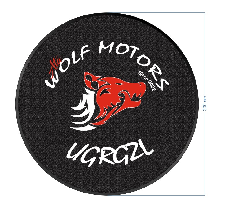 ATA WOLF MOTORS 200CM ÇAP LOGOLU HALI PASPAS