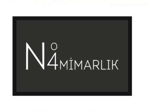 N4 MİMARLIK  LOGOLU HALI PASPAS